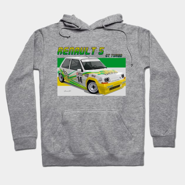 Renault 5 GT Turbo Hoodie by PjesusArt